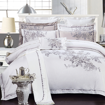 现代纯白色简约风格8件套